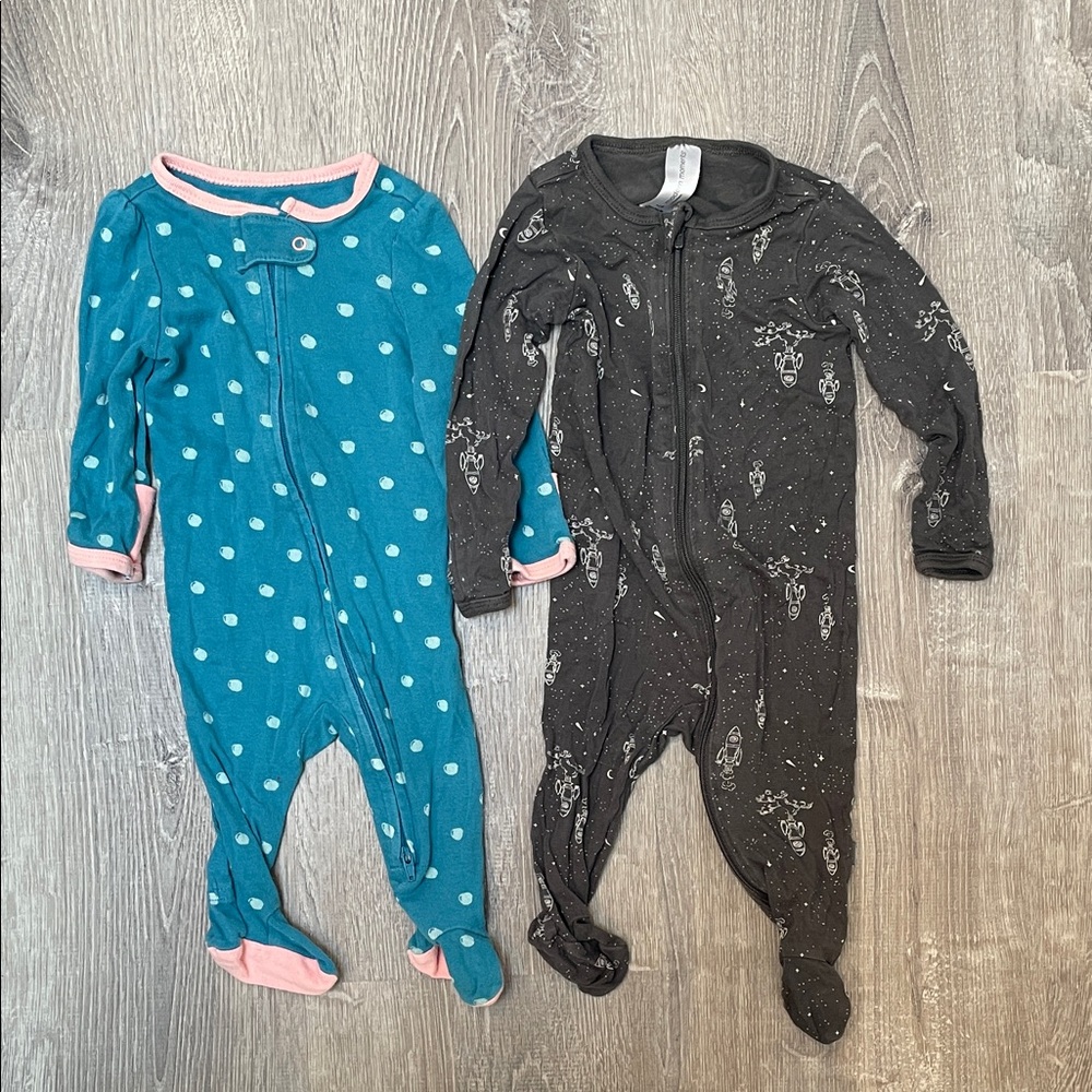 Cloud Island + Gerber 0-3 Month Footie Pajama/Onesie Bundle